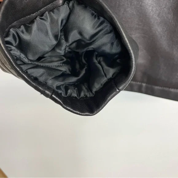 Dockers Men's Black Genuine Leather Full Zip Jacket Size Large